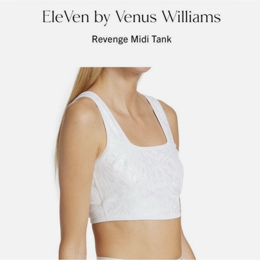 Eleven - Venus Williams Revenge Midi Tank White Animal Print “The Batman”    NWT